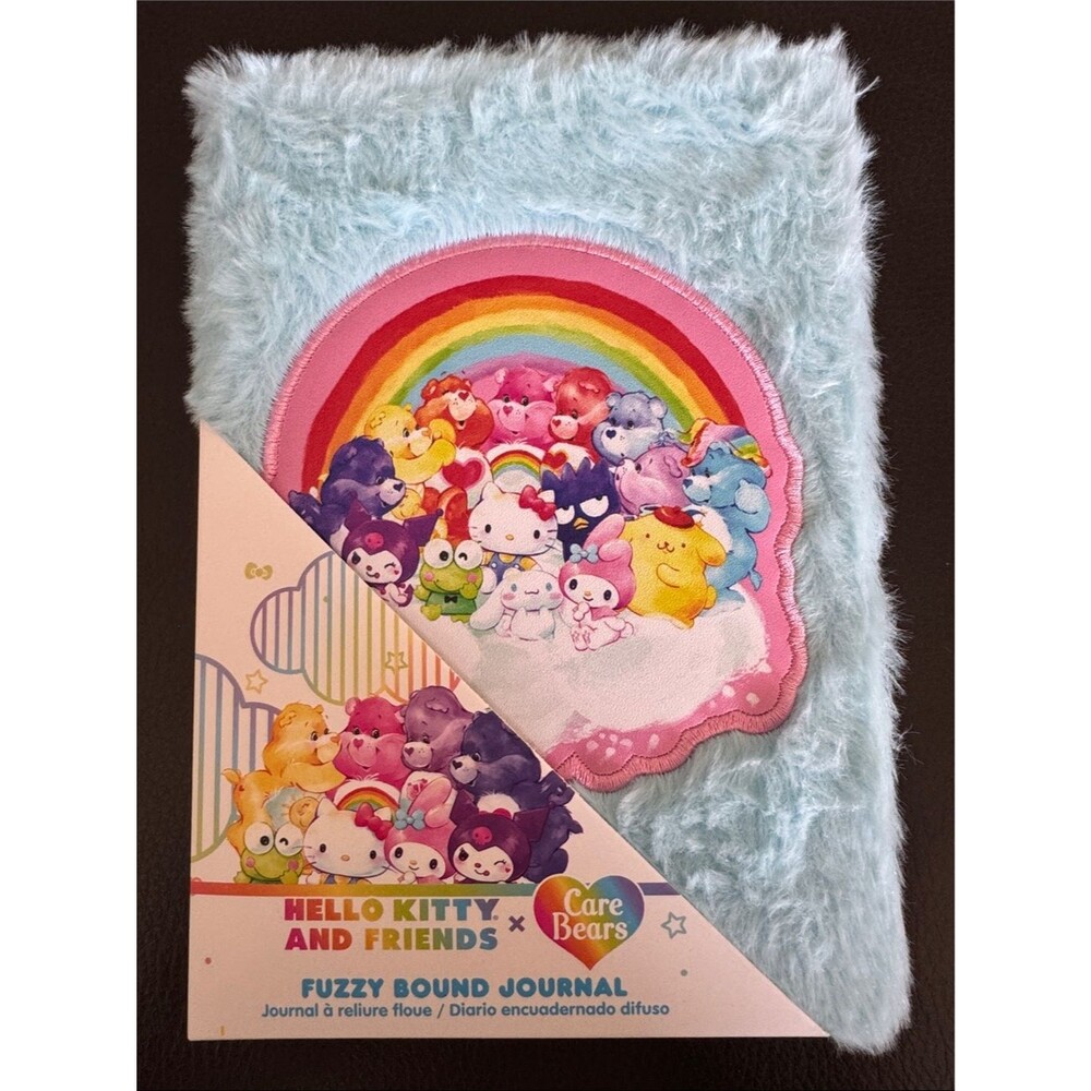Hello Kitty & Friends x Care Bears Fuzzy Bound Journal NWT